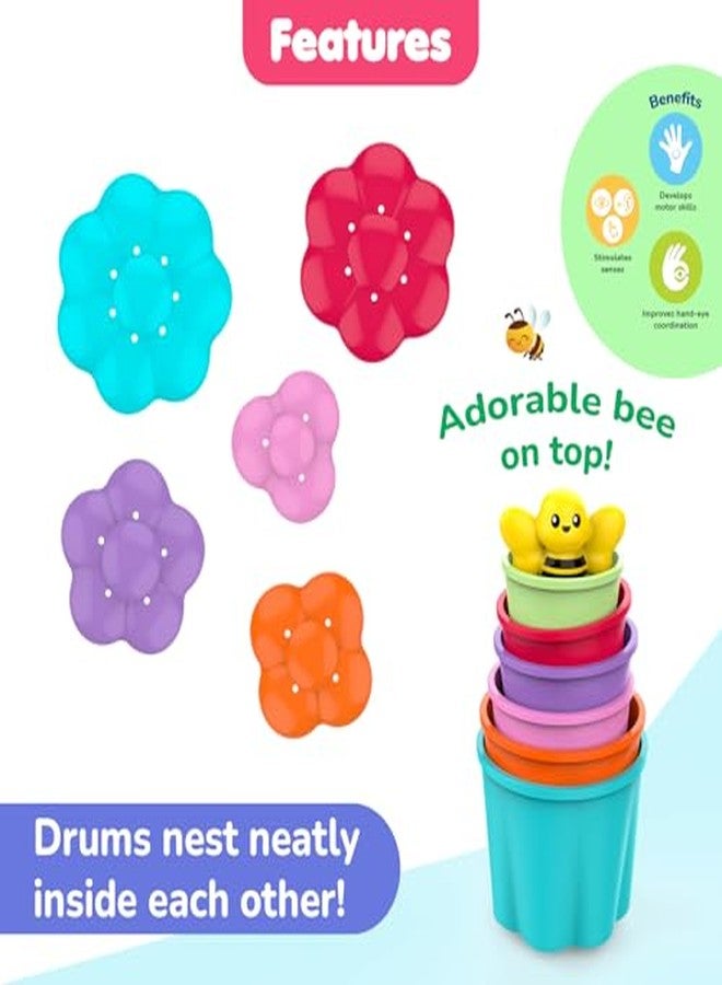 Giggles Funskool Bee Blossom Stacker, Fun & Development Toy for Babies, Educational Brain Activity Toys, Perfect for Early Learning, Multicolor Stacking Gift Set for Kids, Age 12+ Months - Image 4